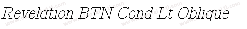 Revelation BTN Cond Lt Oblique字体转换